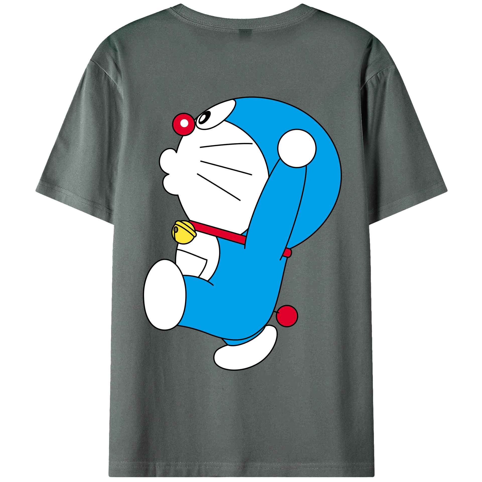 （画像用） ドラえもん Doraemon 綿100％ メンズ半袖Tシャツ（バックプリント） 通気性